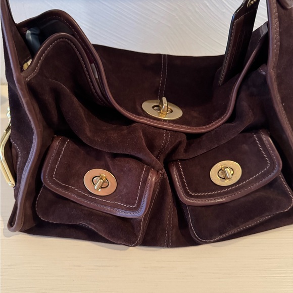 Coach Handbags - Vintage Coach Limited Edition Mahogany Haversack Bleecker Street Suede bag